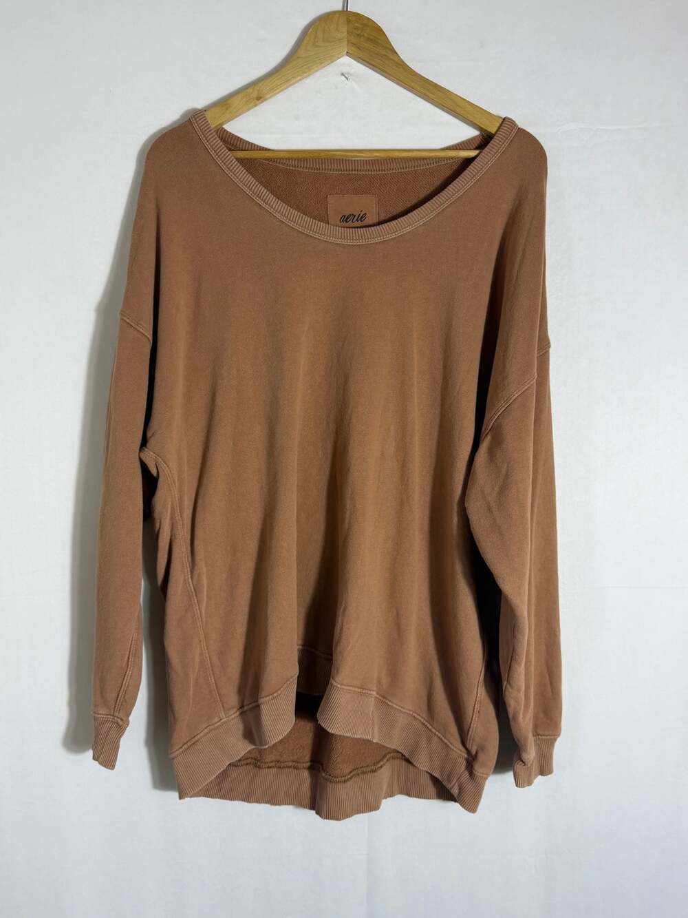 Aerie Brown Oversized Long Sleeve Sweatshirt Size M